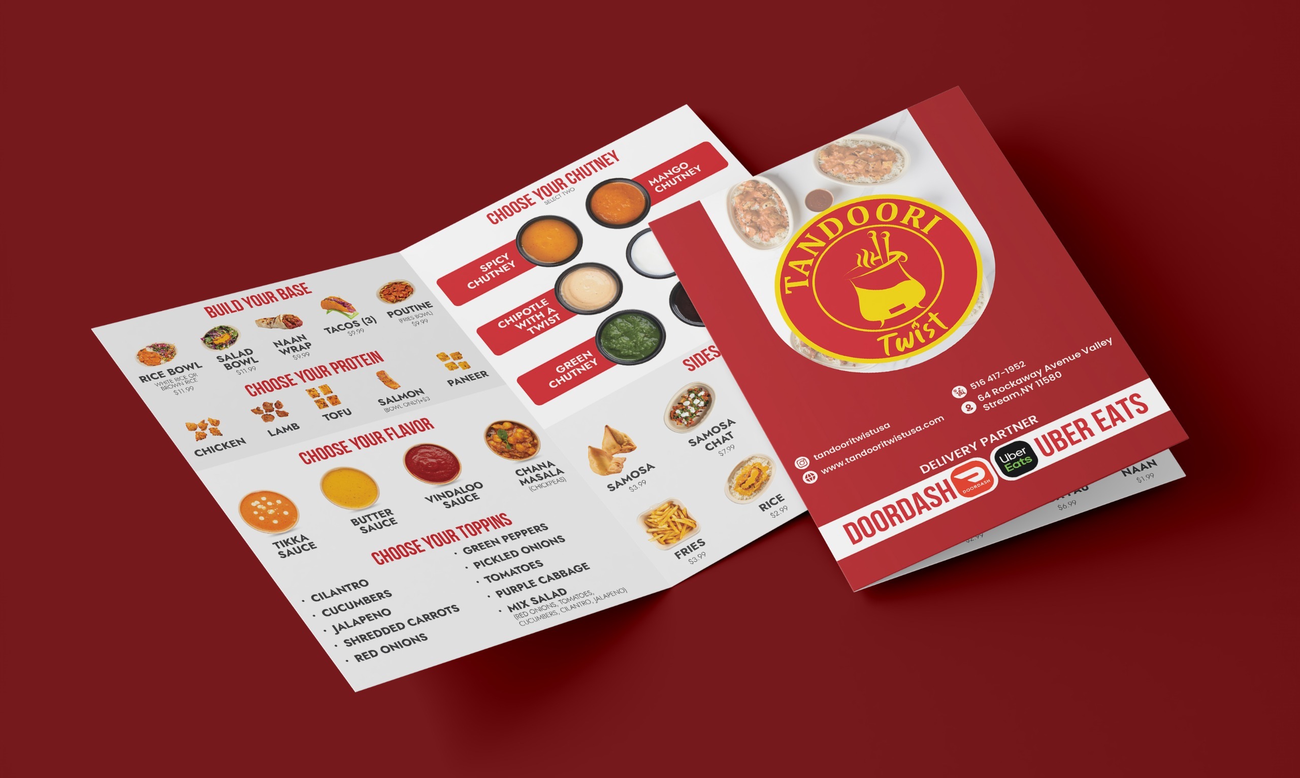 Bifold Folded Menu