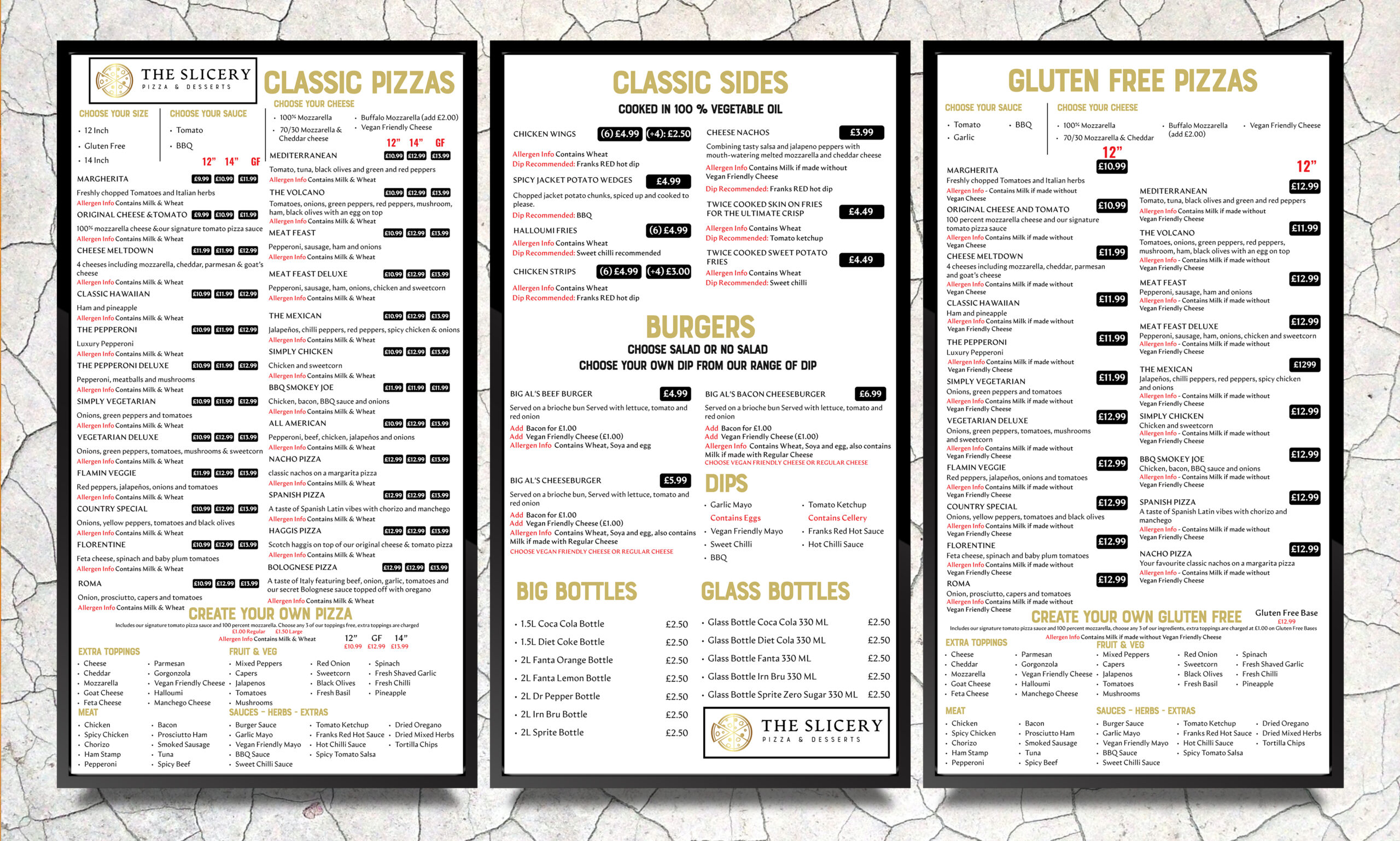 Static Digital Menu Vertical