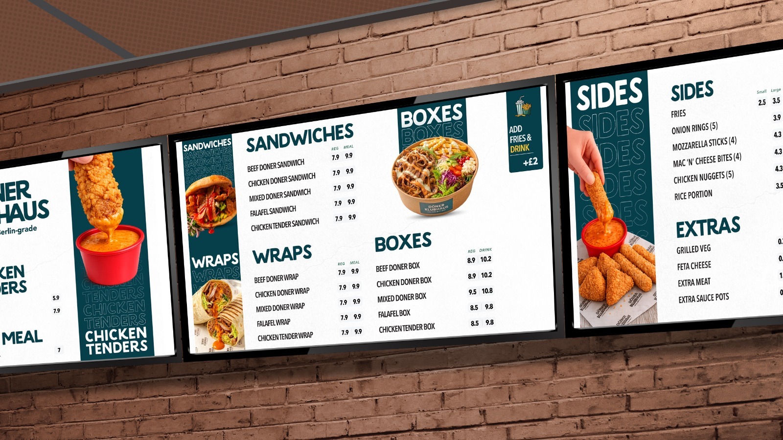 Static Digital Menu