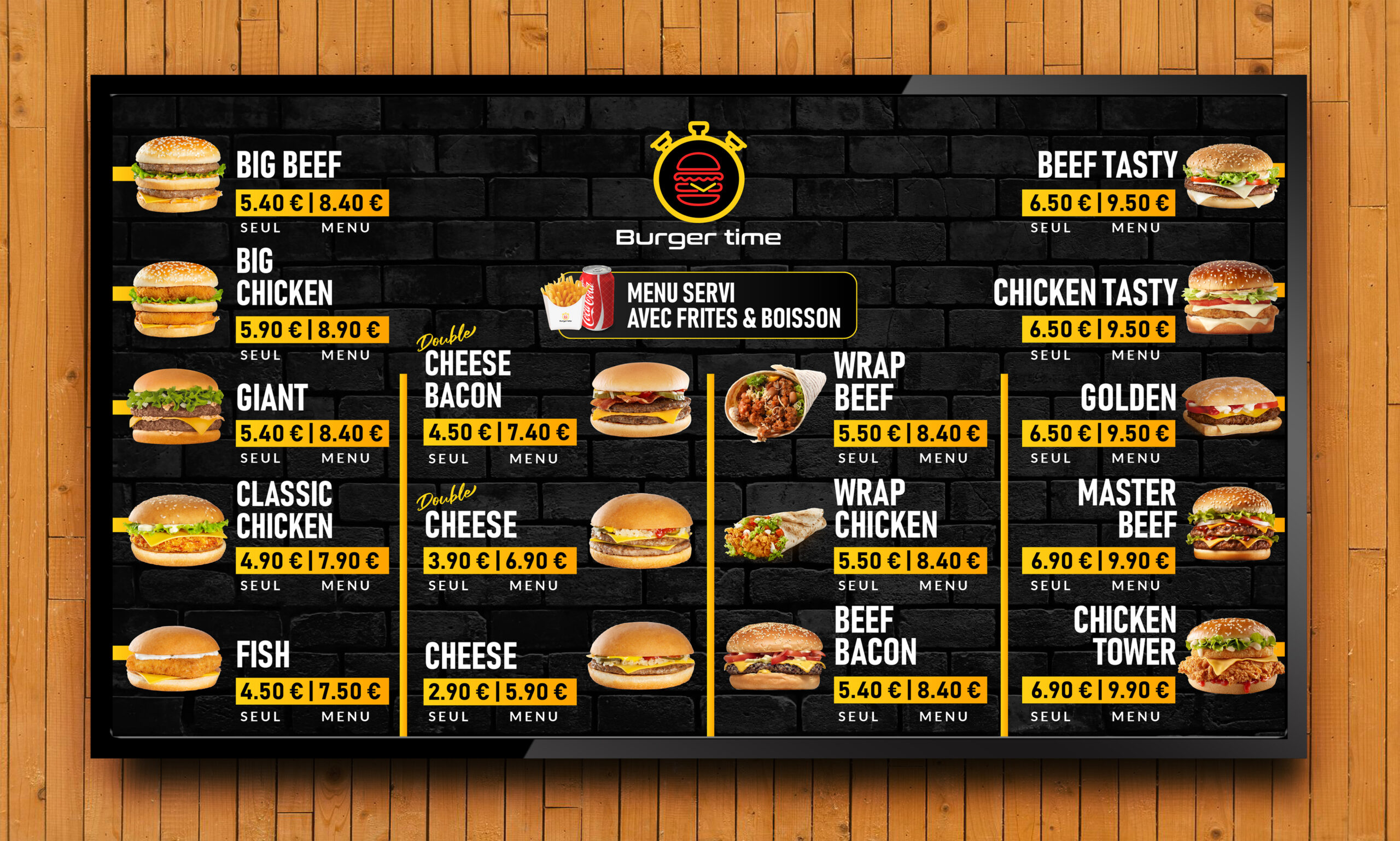 Static Digital Menu
