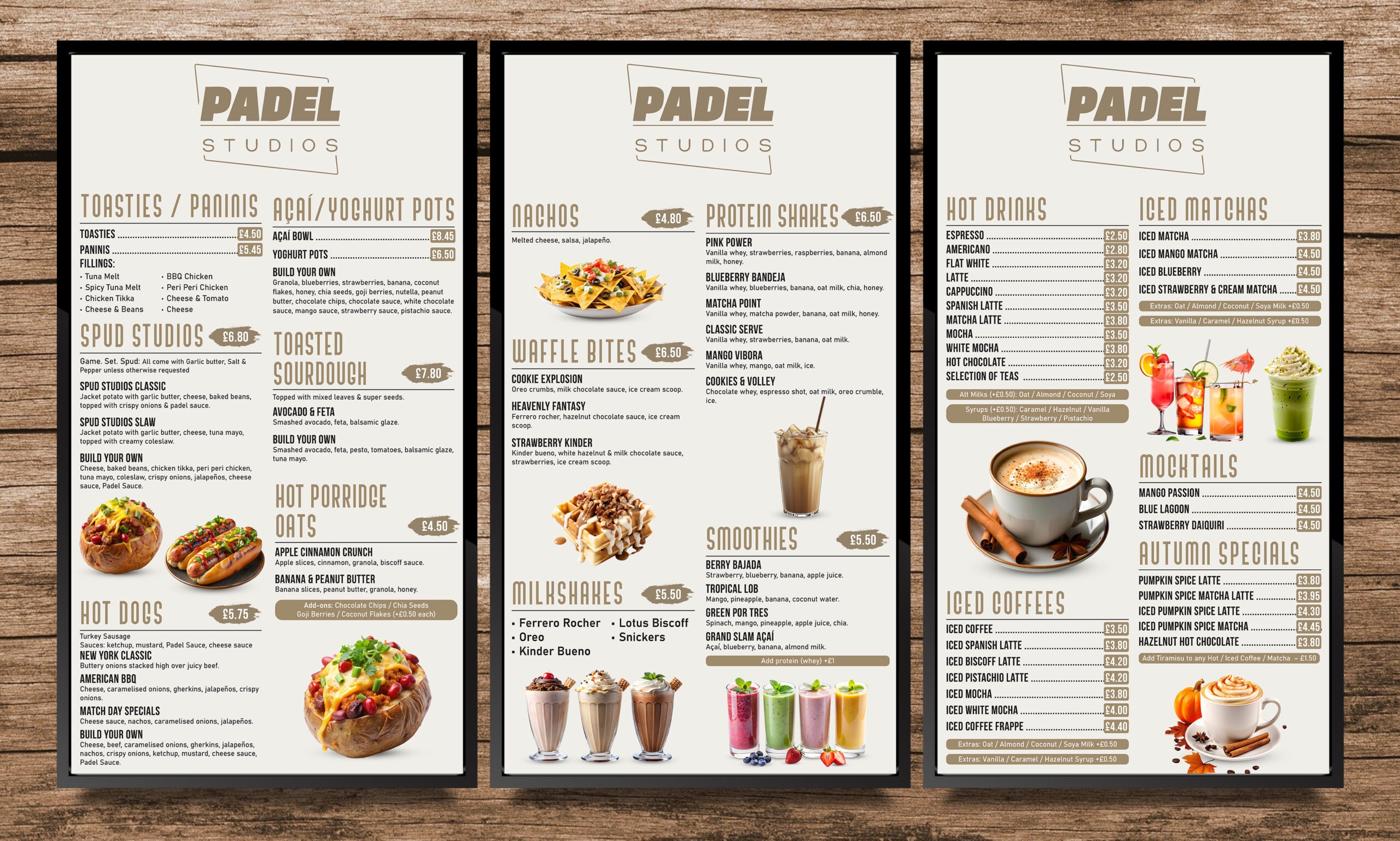 Static Digital Menu Vertical