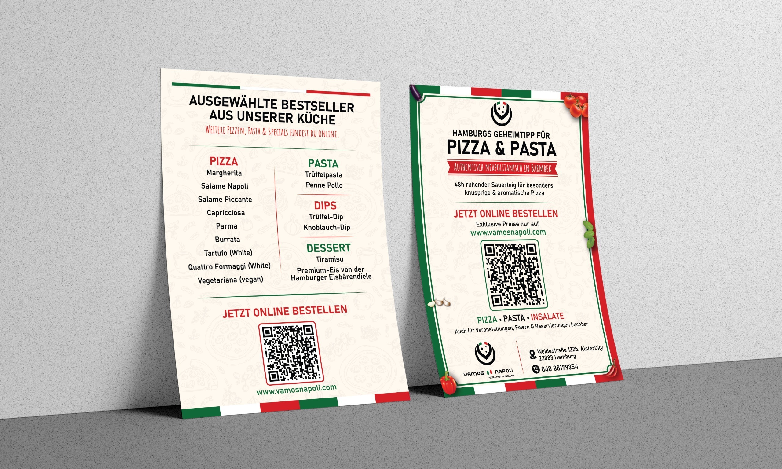 Double Sided Single Page Menu & Flyer