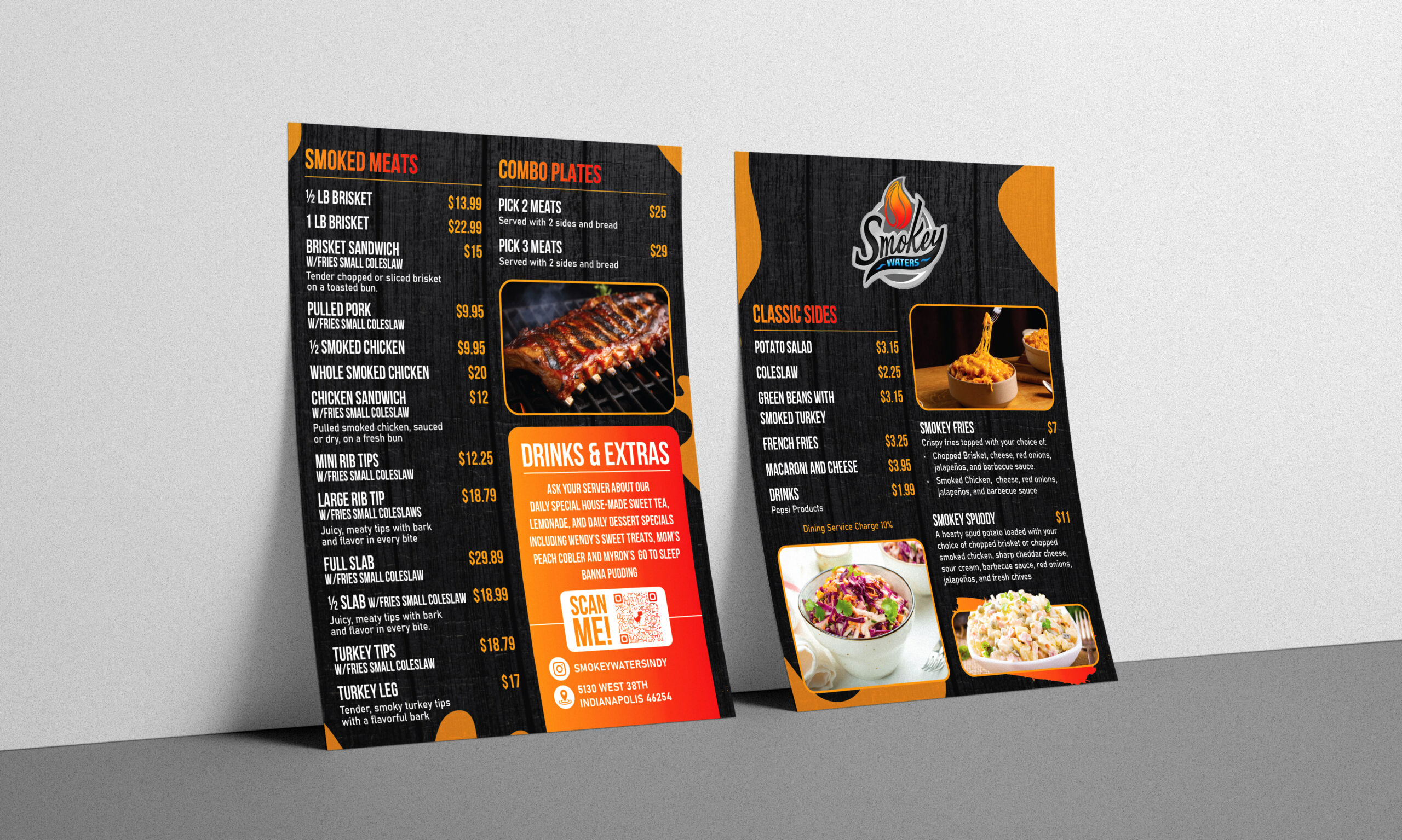 Double Sided Single Page Menu & Flyer