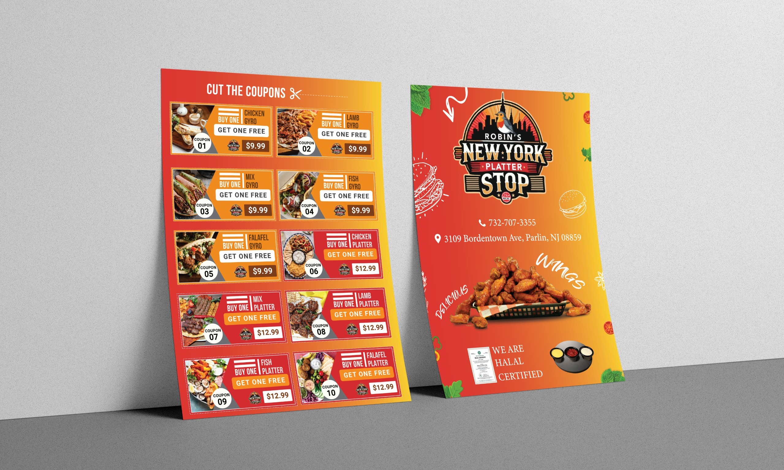 Double Sided Single Page Menu & Flyer