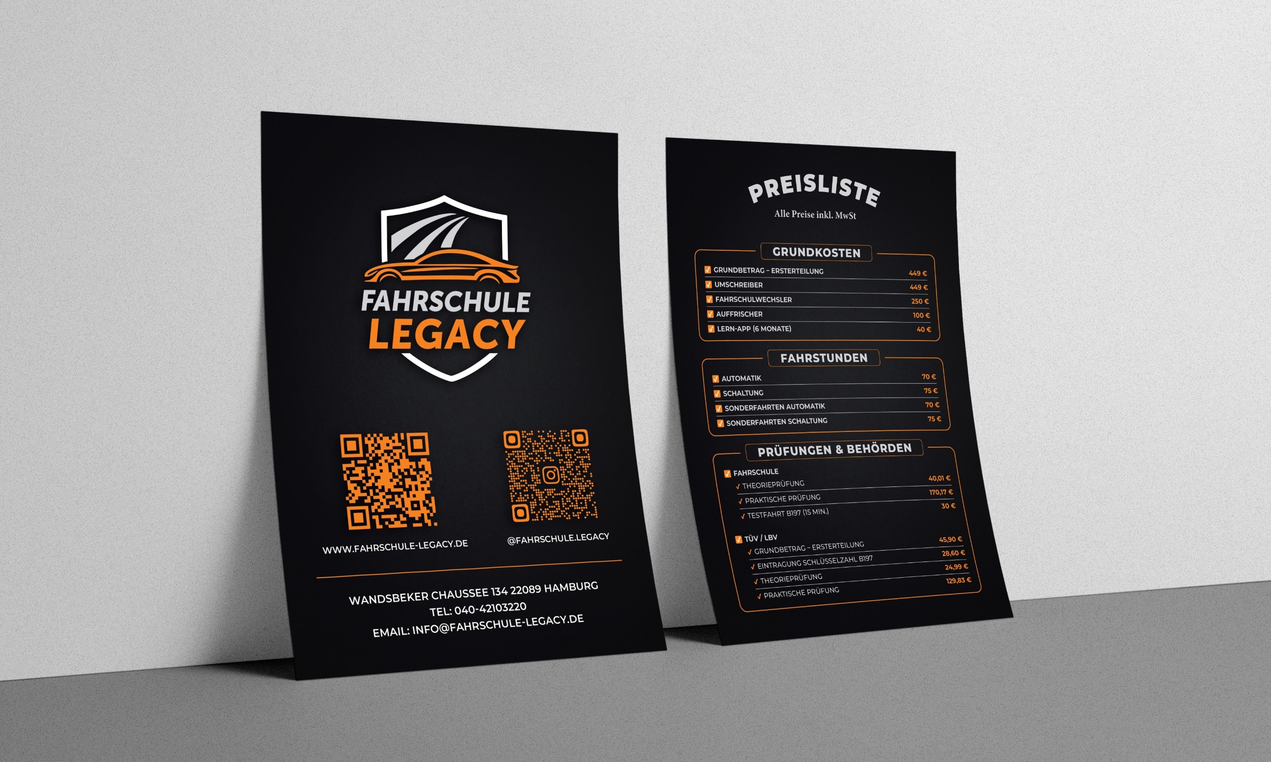 Double Sided Single Page Menu & Flyer